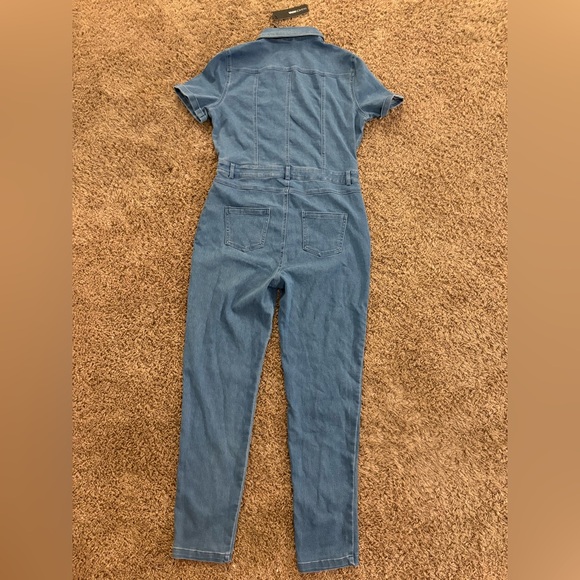 Women's Blue Denim Jumpsuit - Picture 8 of 8